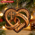 God Blessed The Broken Road Personalized Ornament - Custom Anniversary Keepsake Ornament for Husband Wife