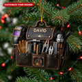 Personalized Welder Christmas Ornament - Custom Welding Tool Bag Acrylic Keepsake Gift