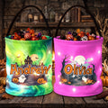 Custom LED Light Bucket Bag - Personalized Halloween Birthday Gifts For Kids