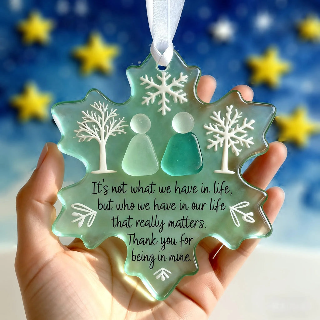 Snowflake-Shaped Ornament Thank You Keepsake